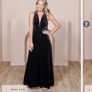 Revelry Black Halter Dress